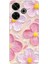 Redmi 13 Uyumlu Pembe Beyaz Çiçekler Sulu Boya Baskılı Silikon Kılıf 1