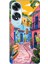 Oppo A60 Uyumlu Renkli Sanat Sokak Silikon Kılıf 1