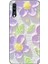 Samsung Galaxy A70 Uyumlu Mor Papatyalar Sulu Boya Baskılı Silikon Kılıf 1