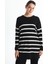 Yeni Sezon Bisiklet Yaka Çizgili Uzun Kollu Kadın Triko Tunik 1