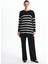 Yeni Sezon Bisiklet Yaka Çizgili Uzun Kollu Kadın Triko Tunik 4