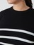 Yeni Sezon Bisiklet Yaka Çizgili Uzun Kollu Kadın Triko Tunik 5