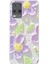 Oppo A54 Uyumlu Mor Papatyalar Sulu Boya Baskılı Silikon Kılıf 1