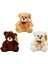 0998 Peluş Ayı Oturan Kurdeleli 21CM 2r 1
