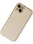 iPhone 14 Plus Kılıf Coco Deri Silikon Kapak - Gold 2