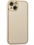iPhone 14 Plus Kılıf Coco Deri Silikon Kapak - Gold 3