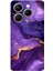 Tecno Spark 20 Pro Uyumlu Ametist Taşı Mor Mermer Baskılı Silikon Kılıf 1