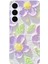 Samsung Galaxy S25 Fe Uyumlu Mor Papatyalar Sulu Boya Baskılı Silikon Kılıf 1