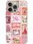 iPhone 15 Pro Max Uyumlu Pembe Posta Pulları Baskılı Silikon Kılıf 1