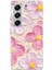 Tecno Camon 40 Pro Uyumlu Pembe Beyaz Çiçekler Sulu Boya Baskılı Silikon Kılıf 1