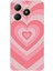 Realme C61 Uyumlu Pembe Kalpler Baskılı Silikon Kılıf 1