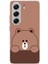 Tecno Camon 40 Pro Uyumlu Kahverengi Ayı Tasarımlı Baskılı Silikon Kılıf 1