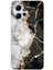 Redmi Note 12 4g Uyumlu Siyah Beyaz Mermer Baskılı Silikon Kılıf 1
