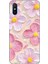Redmi 9A Uyumlu Pembe Beyaz Çiçekler Sulu Boya Baskılı Silikon Kılıf 1