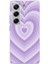 Tecno Camon 40 Pro Uyumlu Mor Kalp Dalgalar Tasarımlı Baskılı Silikon Kılıf 1