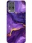 Oppo A54 Uyumlu Ametist Taşı Mor Mermer Baskılı Silikon Kılıf 1