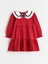 Yeni Sezon Bebe Yaka Ekose Desenli Kız Çocuk Elbise 1