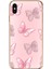 iPhone Xs Max Uyumlu Pembe Kelebekler Baskılı Silikon Kılıf 1
