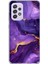 Samsung Galaxy A72 Uyumlu Ametist Taşı Mor Mermer Baskılı Silikon Kılıf 1