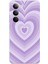 Realme C75 Uyumlu Mor Kalp Dalgalar Tasarımlı Baskılı Silikon Kılıf 1