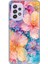 Samsung Galaxy A72 Uyumlu Renkli Çiçekler Sulu Boya Baskılı Silikon Kılıf 1