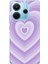 Redmi Note 14 4g Uyumlu Mor Kalp Dalgalar Tasarımlı Baskılı Silikon Kılıf 1