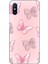 Redmi 9A Uyumlu Pembe Kelebekler Baskılı Silikon Kılıf 1