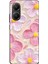 Poco X7 Pro Uyumlu Pembe Beyaz Çiçekler Sulu Boya Baskılı Silikon Kılıf 1