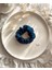 Çocuk Saten Toka - Derin Mavi – Tekli Lüks Lastik Model Scrunchie 1