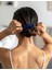 Çocuk Saten Toka - Derin Mavi – Tekli Lüks Lastik Model Scrunchie 4