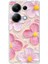 Redmi Note 13 Pro 4g Uyumlu Pembe Beyaz Çiçekler Sulu Boya Baskılı Silikon Kılıf 1