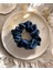 Kadın Saten Toka - Derin Mavi – Tekli Lüks Lastik Model Scrunchie 1