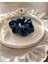 Kadın Saten Toka - Derin Mavi – Tekli Lüks Lastik Model Scrunchie 2
