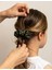 Kadın Saten Toka - Haki Esintisi – Tekli Lüks Lastik Model Scrunchie 3