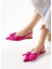 Cenya Fuşya Saten Babet Ayakkabı 1