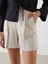 Yeni Sezon Loose Fit Keten Karışımlı Kadın Şort 4
