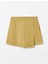 Yeni Sezon Standart Fit Düz Keten Karışımlı Kadın Şort Etek 5