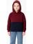 Kız Çocuk Kapüşonlu Kanguru Çepli Parçalı Sweatshirt - Renkli 3