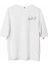 Bisiklet Yaka Baskılı Oversize T-Shirt - Beyaz -Vlmr 1