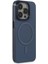 iPhone 15 Pro Kılıf Anka Pc Magneticsafe Sert Metal Kapak - Lacivert 2