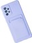 Samsung Galaxy A72 Kılıf Kelvin Kartvizitli Silikon - Lila 3