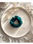 Çocuk Saten Toka - Mavi Aura – Tekli Lüks Lastik Model Scrunchie 1