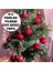 6 Adet Kırmızı Yılbaşı Çam Ağacı Topu Noel Ağaç Süsü 1