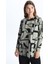 Yeni Sezon Bisiklet Yaka Desenli Uzun Kollu Kadın Tunik 2