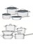 Complete Pişirme Seti Una 7 Parça Seramik Yüzeyli Set+ Brava 8 Parça Paslanmaz Çelik Set 1