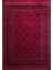 Buhara 02 Red Afgan Desenli Viskon ile Üretilen Parlak ve Yumuşak Doku, Tabanı Kaydırmaz Ince Halı 1