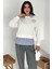 Kadın Gömlek Detaylı Baskılı Sweatshirt – Serene Layer 2