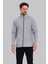 5015 Erkek Gri Polar Hırka 4