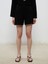 Yeni Sezon Beli Lastikli Dokulu Kadın Şort 2