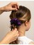 Kadın Saten Toka - Mor Tutku – Tekli Lüks Lastik Model Scrunchie 3